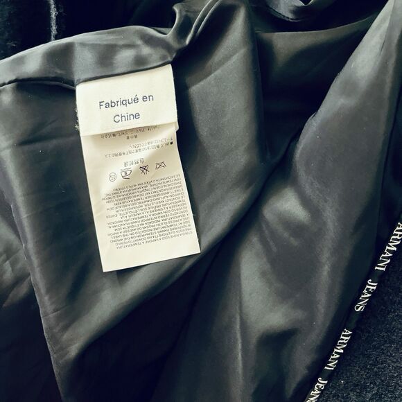 Armani Jeans Peacoat Men’s Small Navy Blue Wool 30th Anniversary Tweed Jacket - Picture 15 of 16